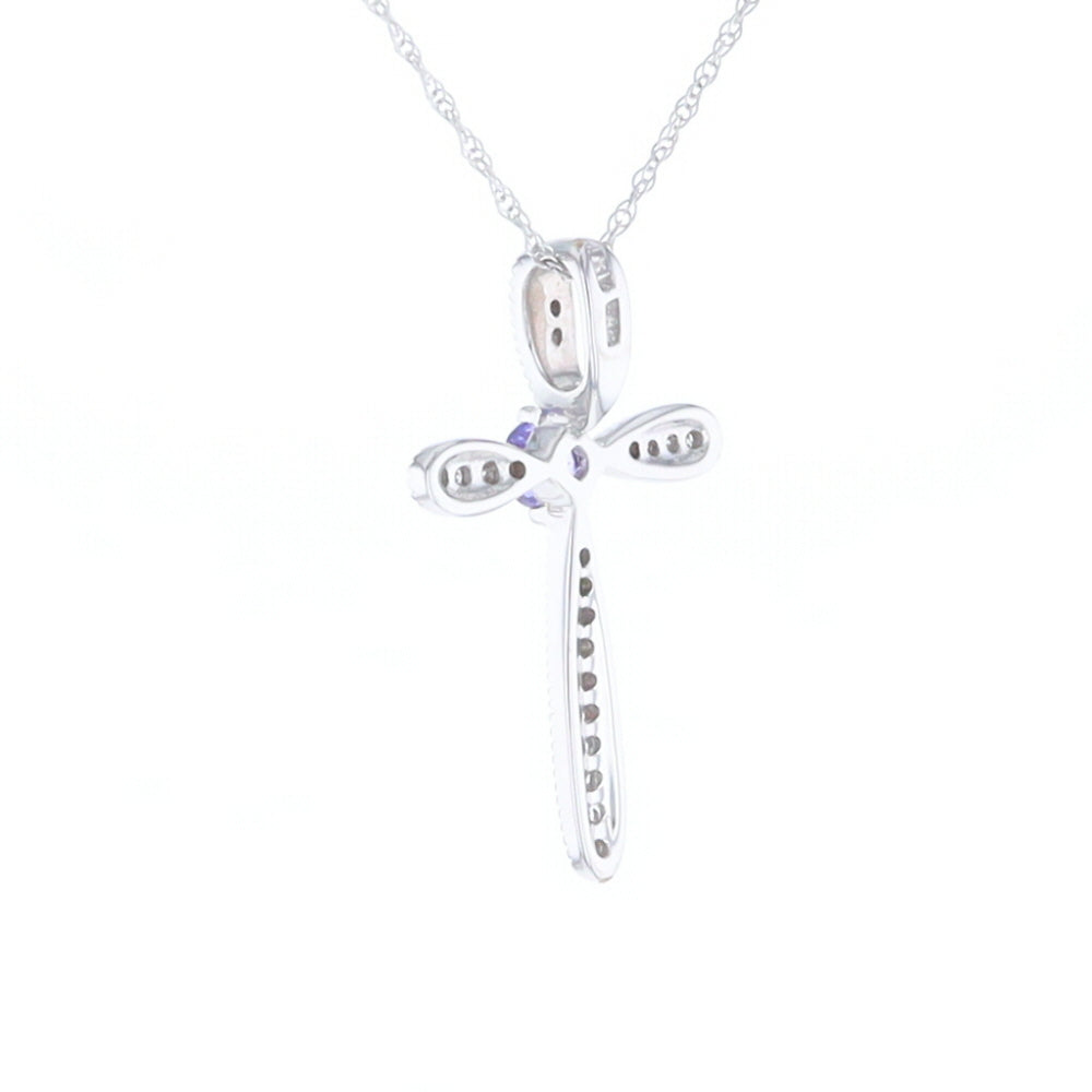 Tanzanite Cross Necklace