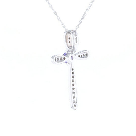 Tanzanite Cross Necklace