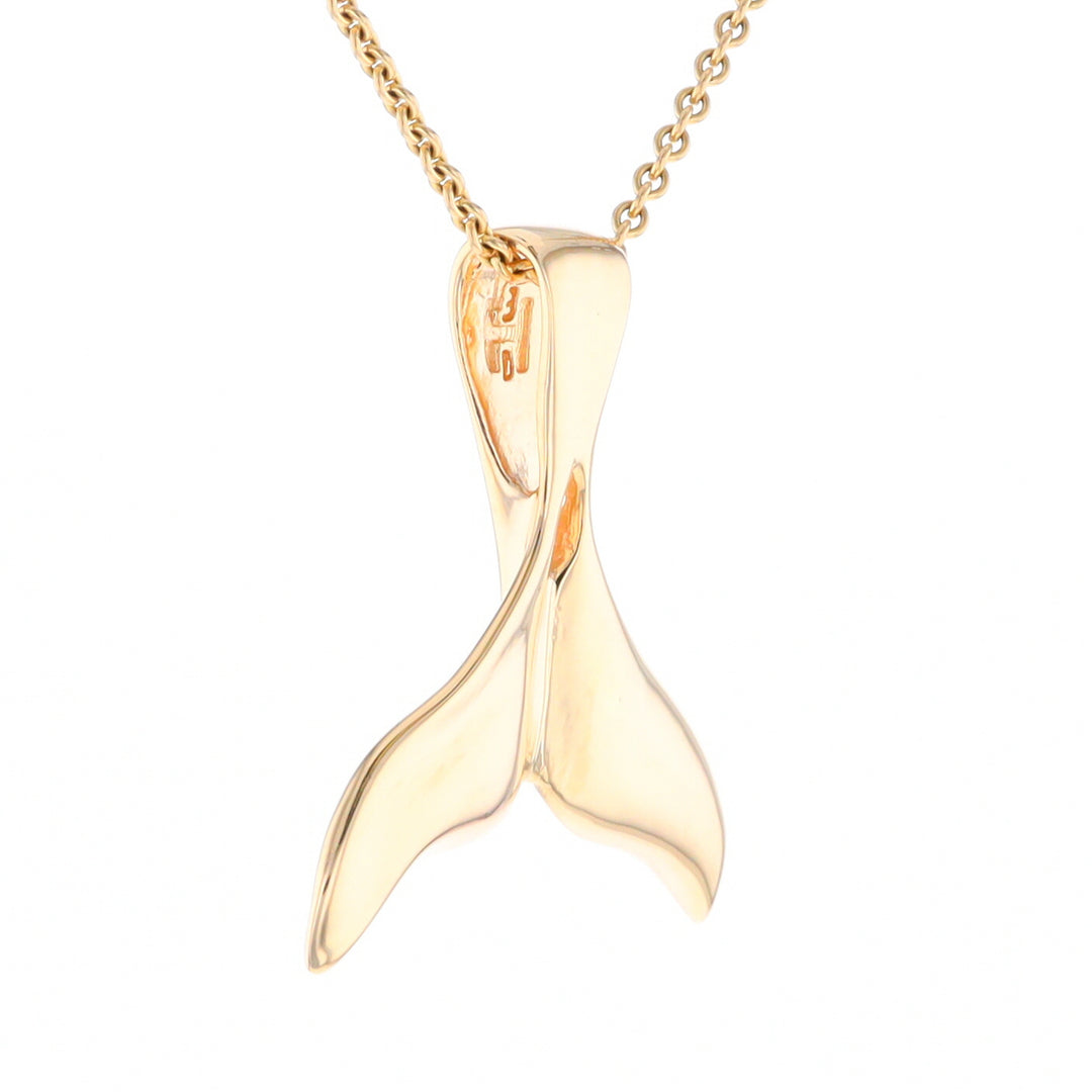 Whale Tail Necklaces Natural Nuggets Inlaid Sea Life Pendant