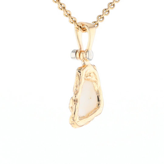 Rough Gold Quartz Freeform Pendant