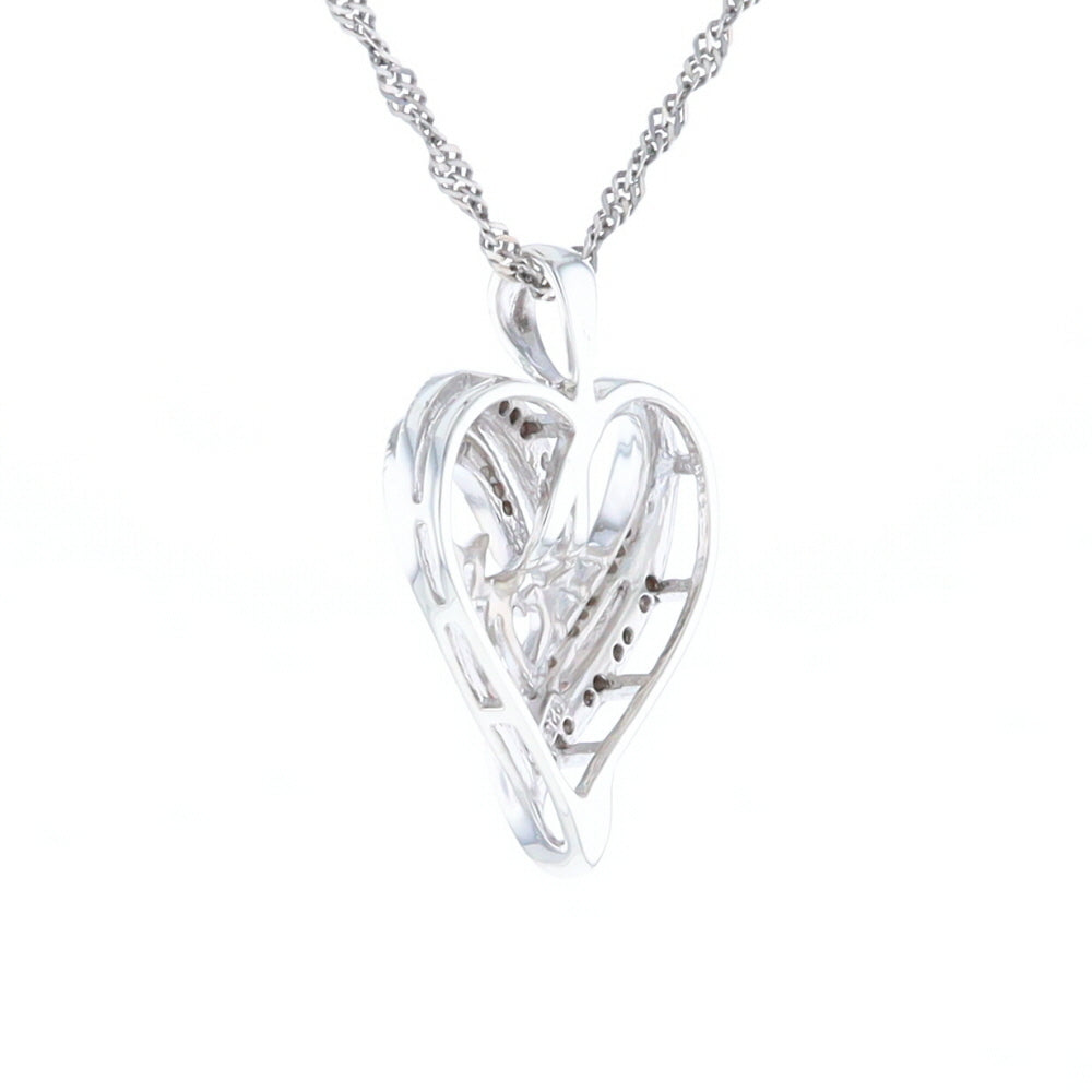 "MOM" Diamond Heart Pendant