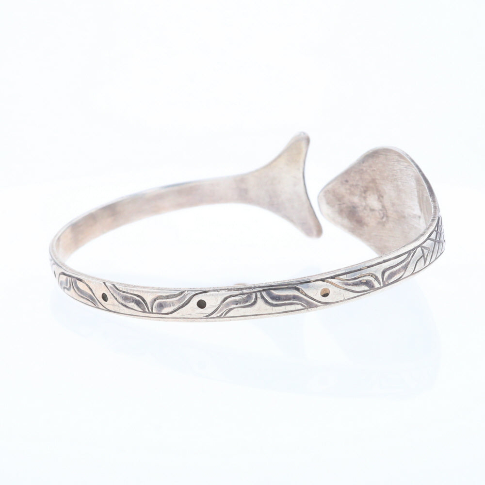 Halibut Fish Engraved Cuff Bracelet