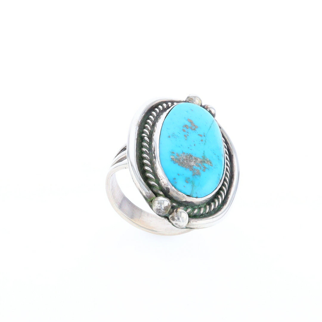 Long Oval Turquoise Ring