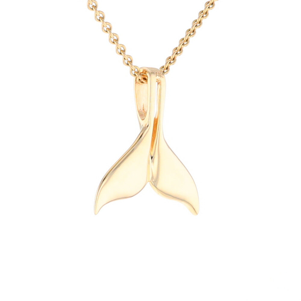 Whale Tail Necklaces Natural Gold Quartz and Nuggets Inlaid Pendant