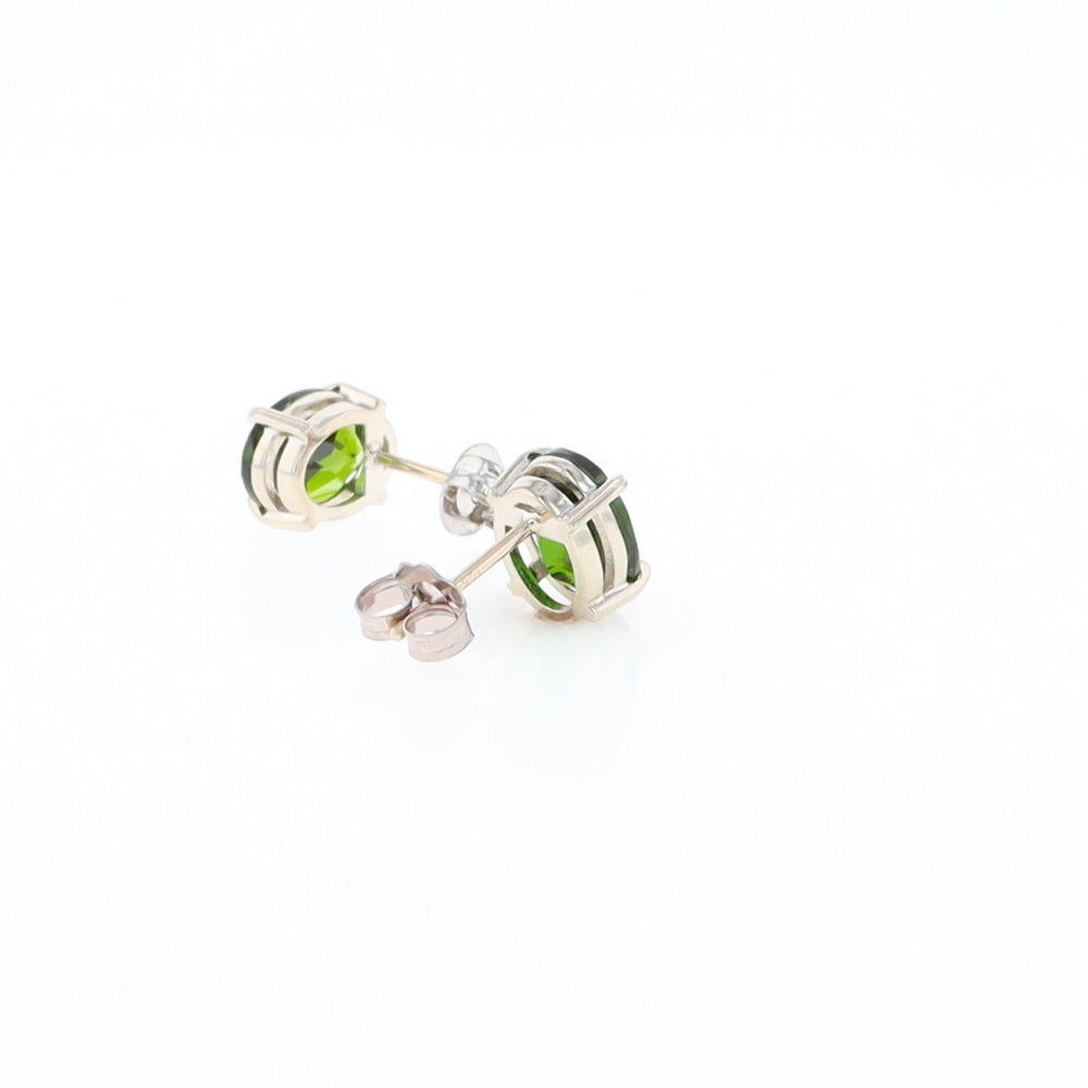 Chrome Diopside Solitaire Studs