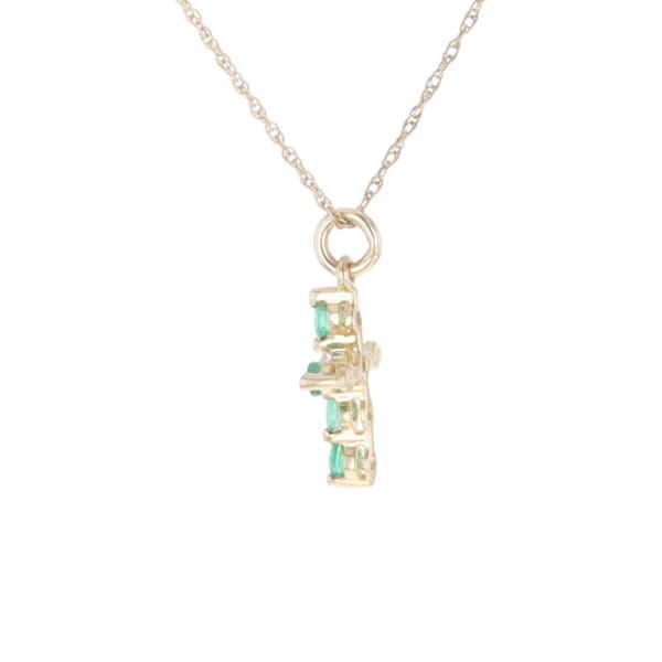 Small Emerald Cross Pendant