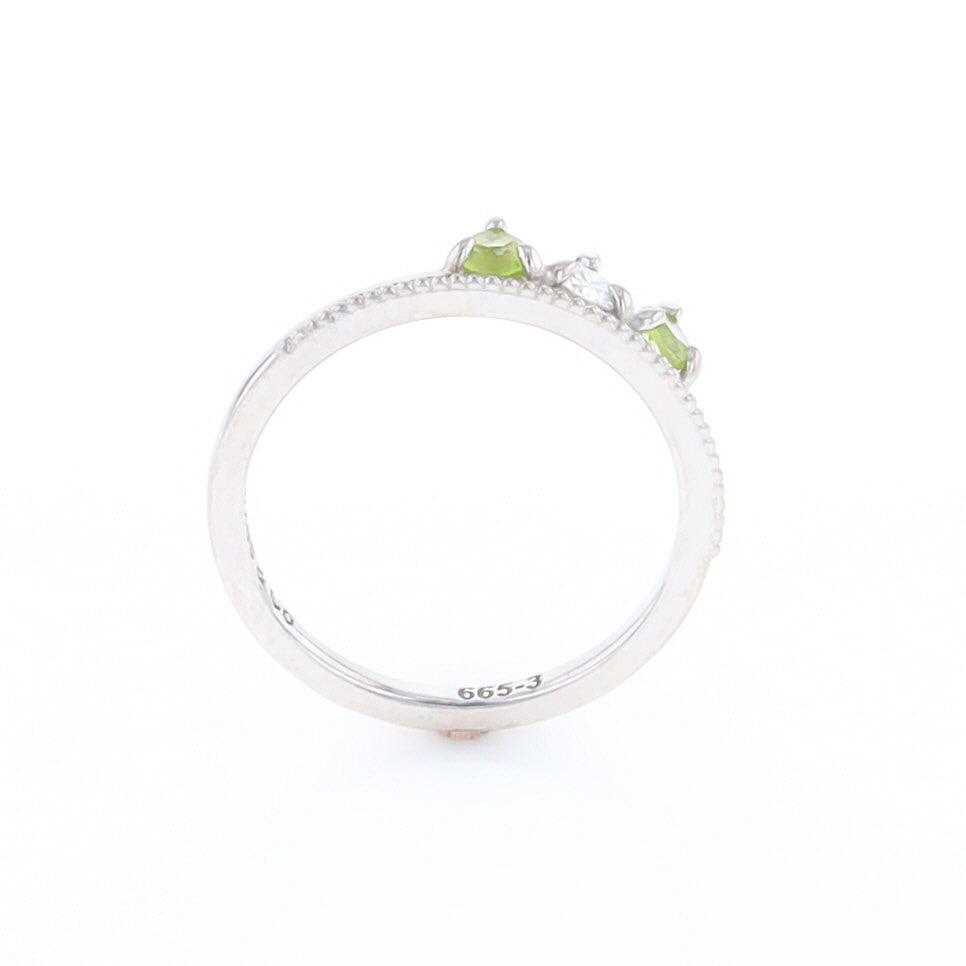 Peridot & Diamond Mother's Ring