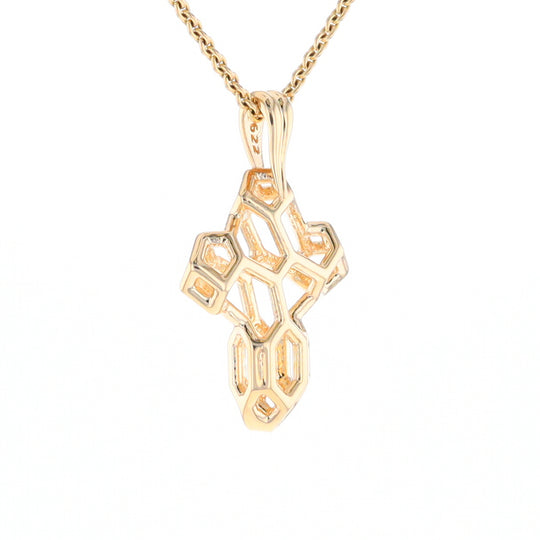 Small Voronoi Cross Pendant