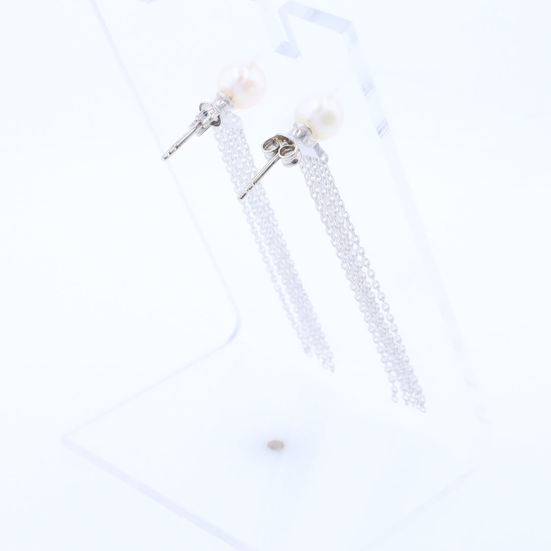 Tassel Chain Pearl Earrings