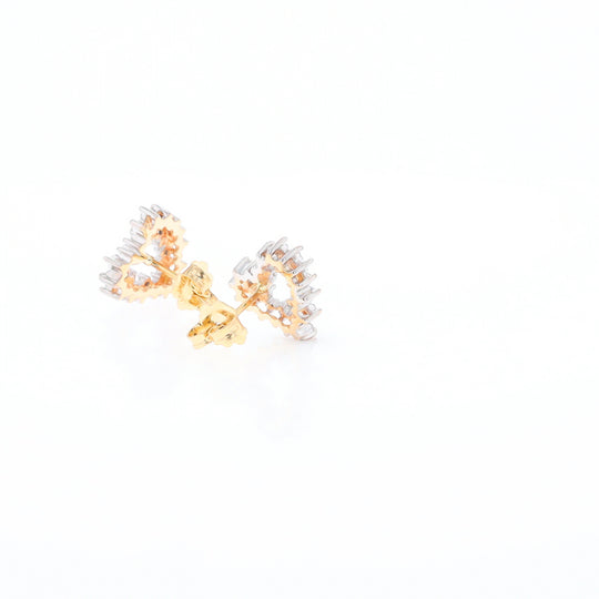 Diamond Heart Stud Earrings