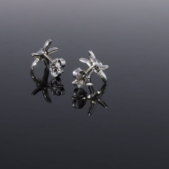 Opal Earrings Inlaid Realistic Star Fish Design