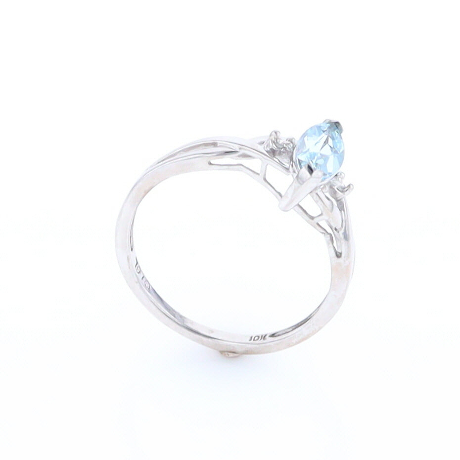 Marquise Blue Topaz Ring