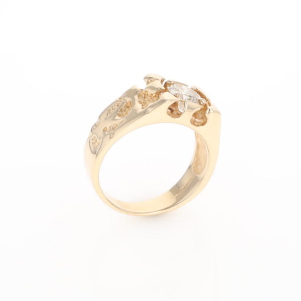 Men's Faux Nugget Style Diamond Ring