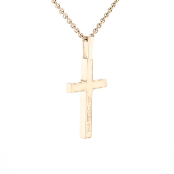 Gold Quartz Pendant 4 Section Inlaid Cross Pendant