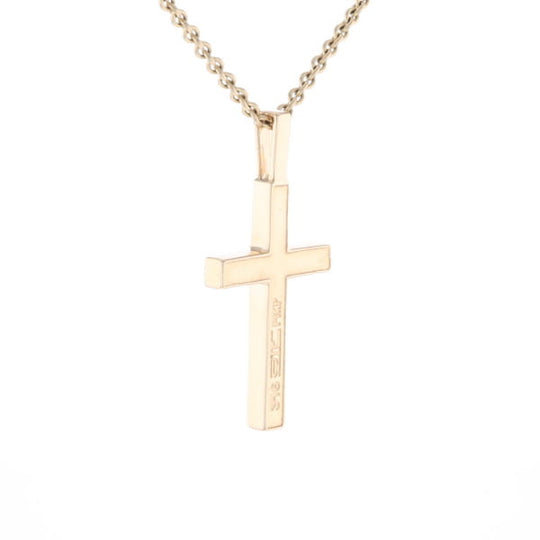 Gold Quartz Pendant 4 Section Inlaid Cross Pendant