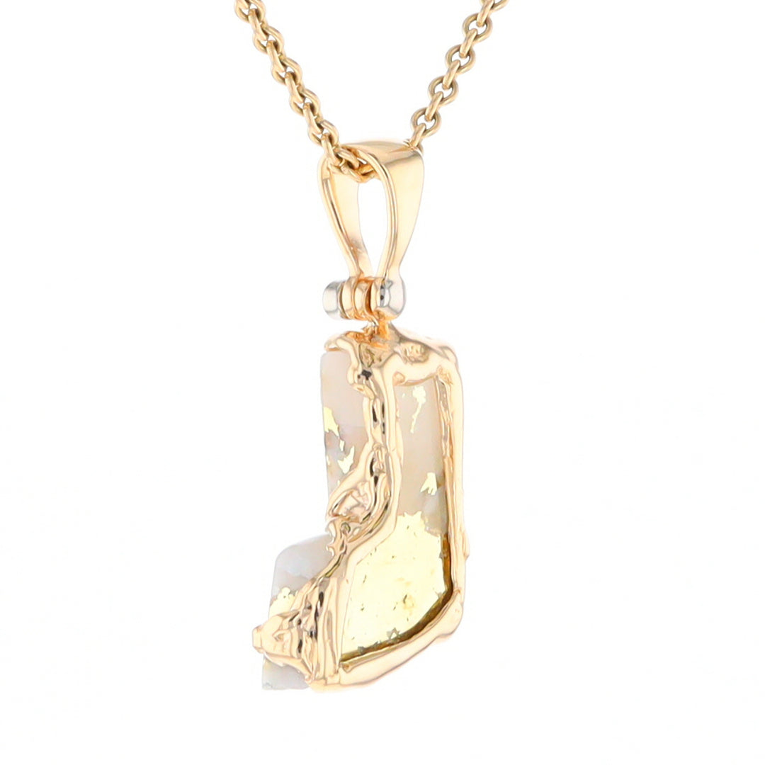 Gold Quartz Freeform Pendant (G2)