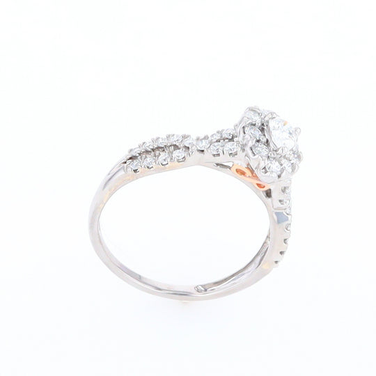 Pear Diamond Twisted Engagement Ring