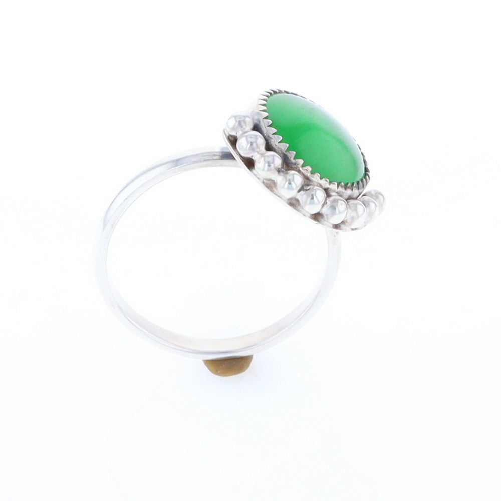 Green Glass Beaded Ring