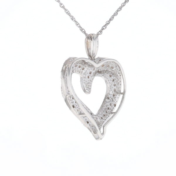 Frosted Diamond Heart Necklace