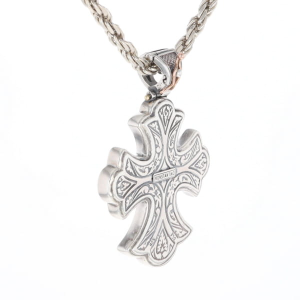 Sterling and 18K Gold Konstantino Cross Pendant