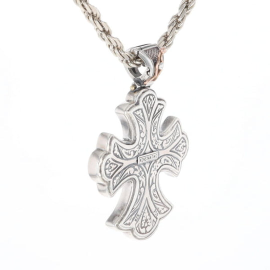 Sterling and 18K Gold Konstantino Cross Pendant