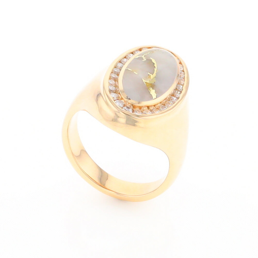 Gold Quartz Ring Lady’s