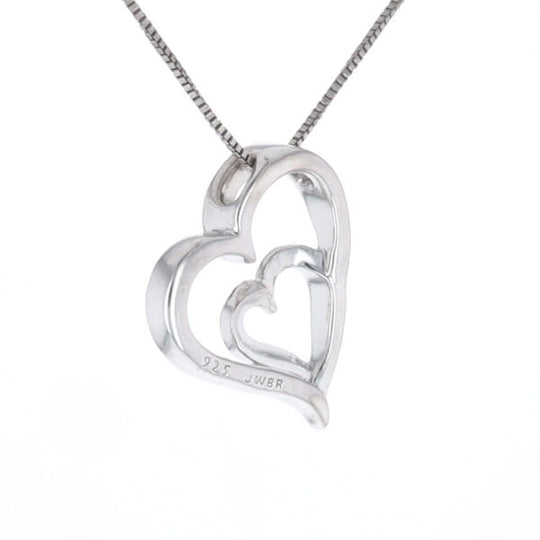 Double Heart Diamond Necklace