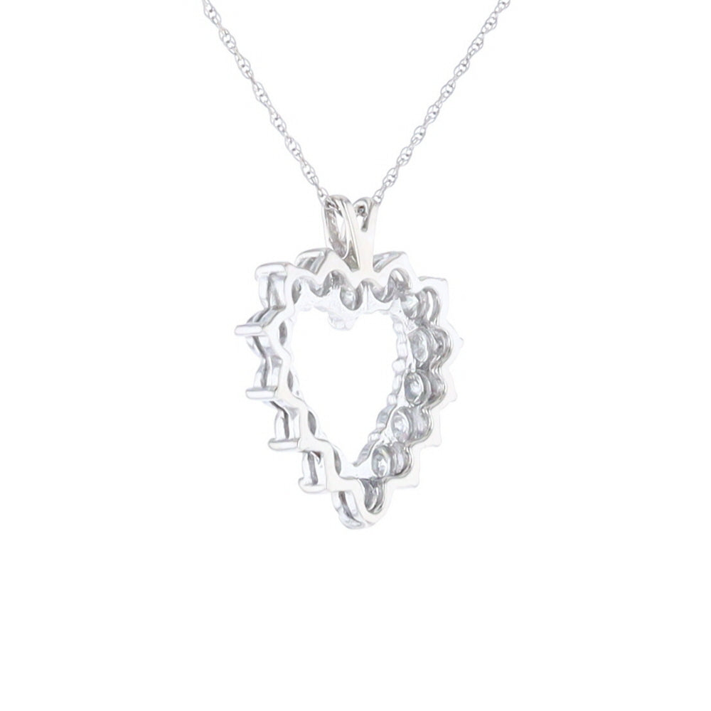 Open Heart Diamond Pendant