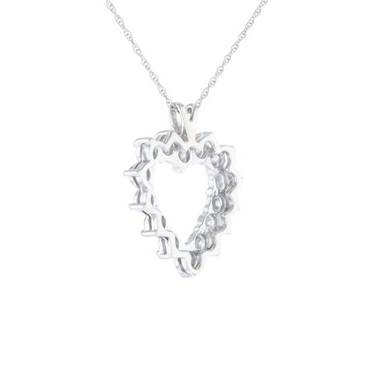 Open Heart Diamond Pendant