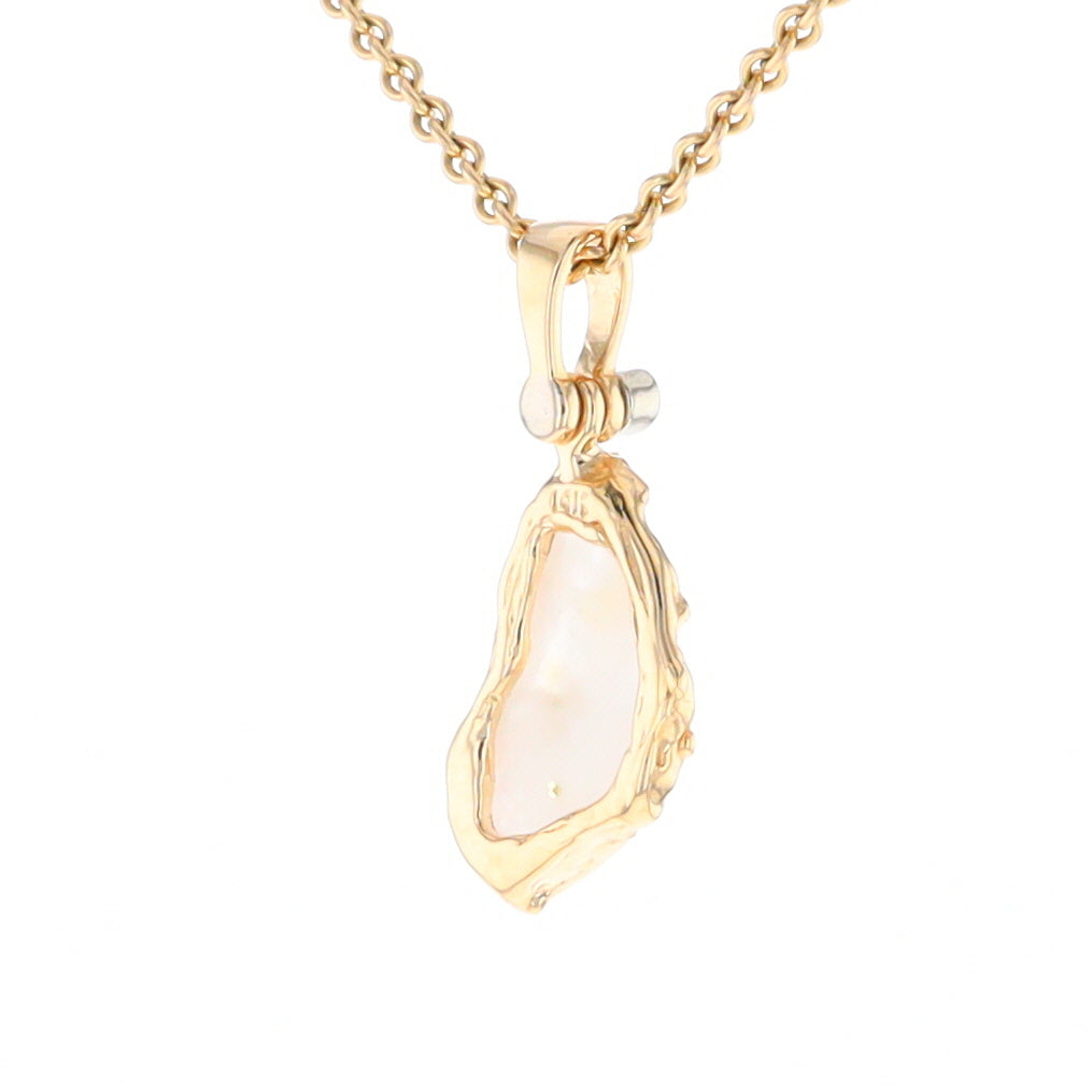 Gold Quartz Freeform Pendant (G2)