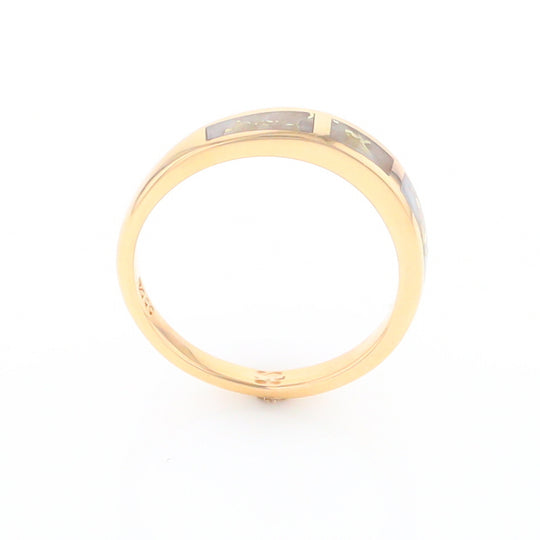 3 Section Gold Quartz Ring Lady’s Anniversary Band G2