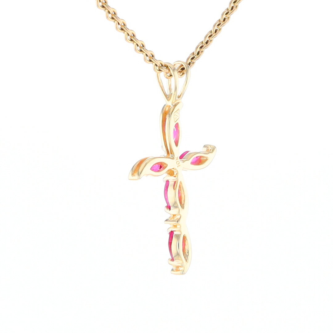 Marquise Ruby Cross