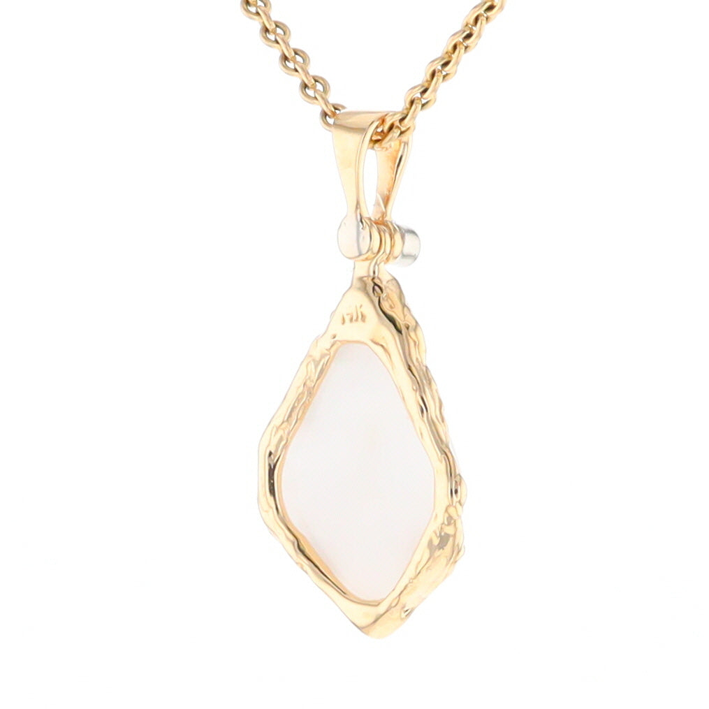 Gold Quartz Freeform Pendant (G2)