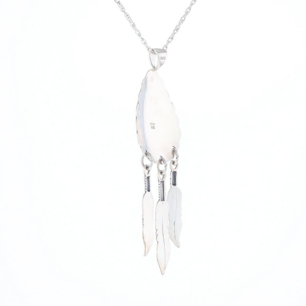 Native Feather Dangle Pendant