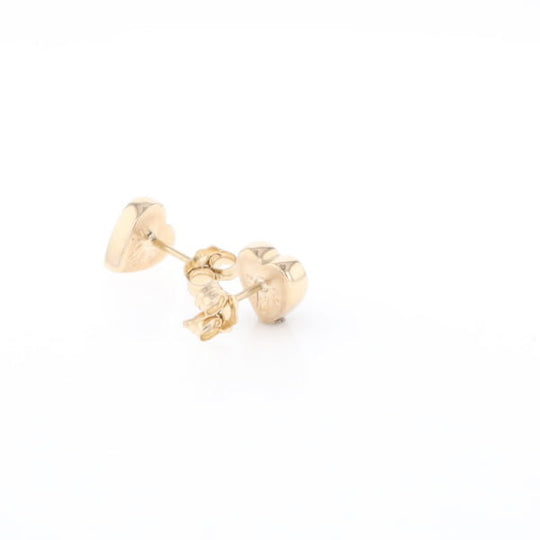 Gold Quartz Heart Stud Earrings - G2