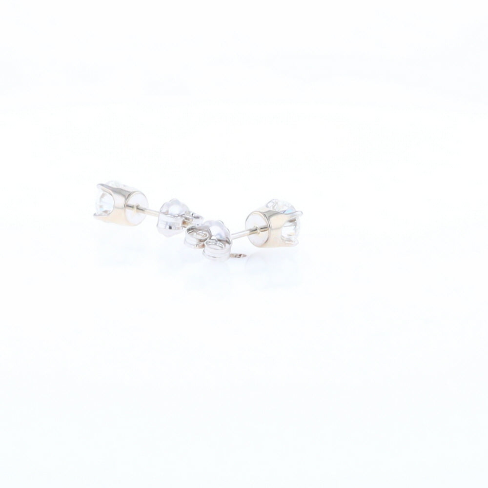 Moissanite Solitaire Stud Earrings