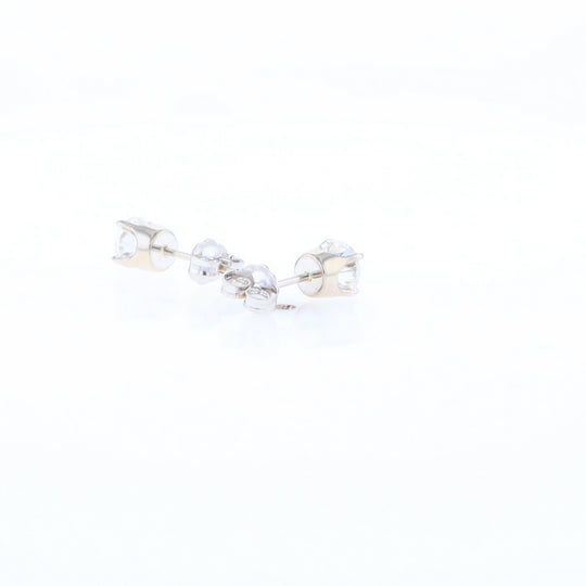 Moissanite Solitaire Stud Earrings