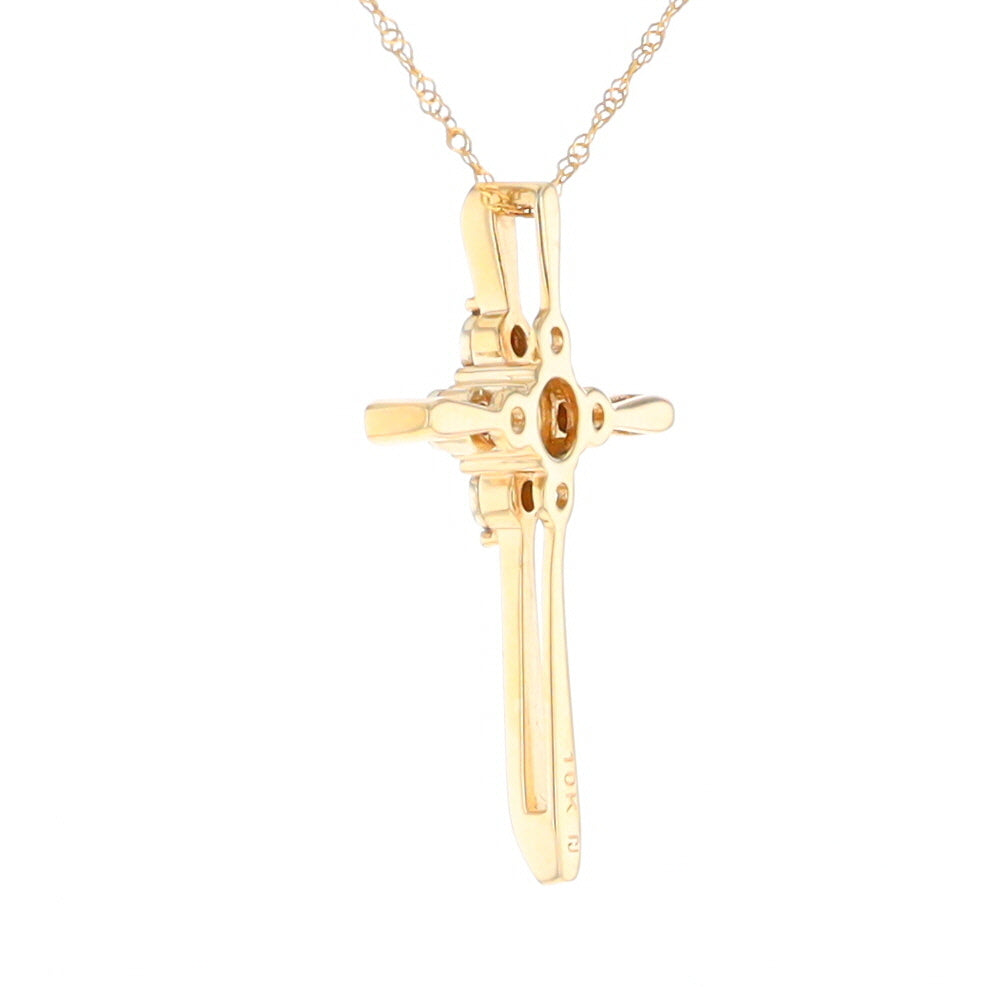 Illusion Cluster Cross Necklace