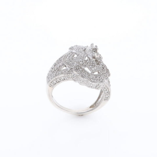 Floral Filigree Design Diamond Ring