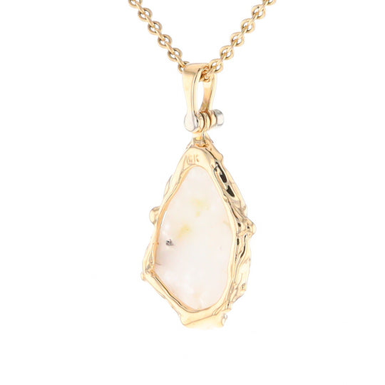 Gold Quartz Freeform Pendant  (G2)