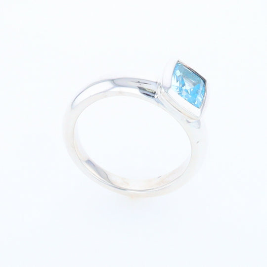 Bezel Blue Topaz Ring