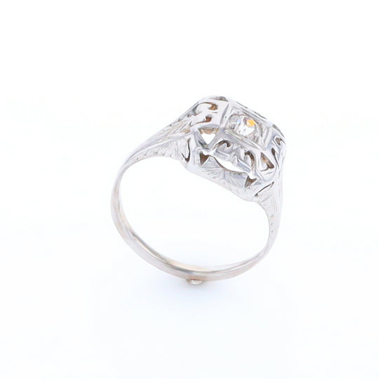 Vintage Square Top Diamond Ring