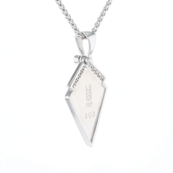 Onyx Kite Design Inlay .19Ctw Diamond Pendant