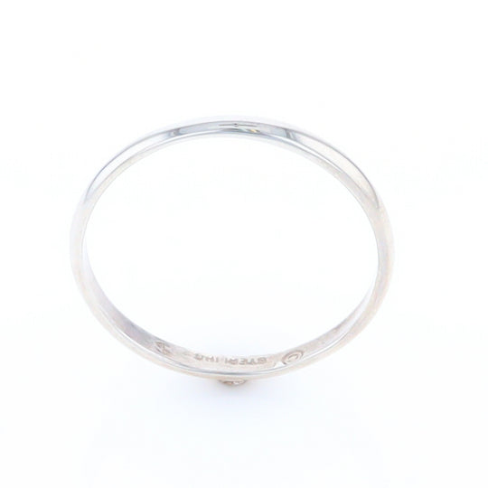 Men's Flat Silver Wedding Band