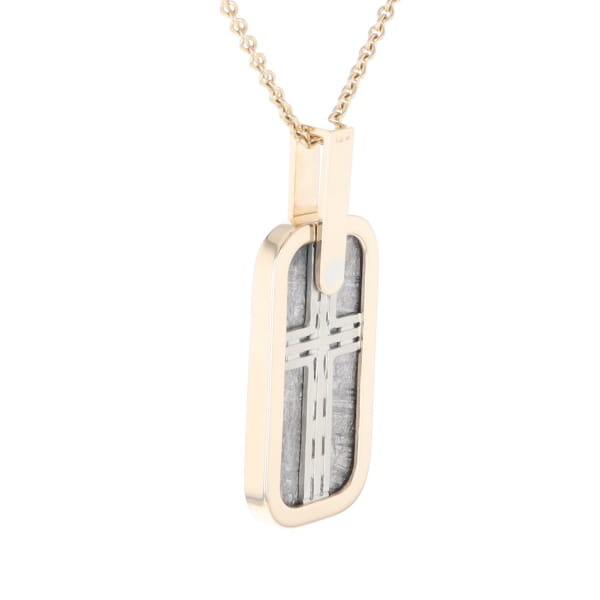 Meteorite Reversible Dog Tag Pendant