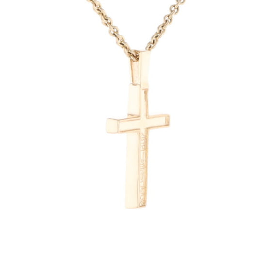 Three Section Gold Quartz Cross - G2