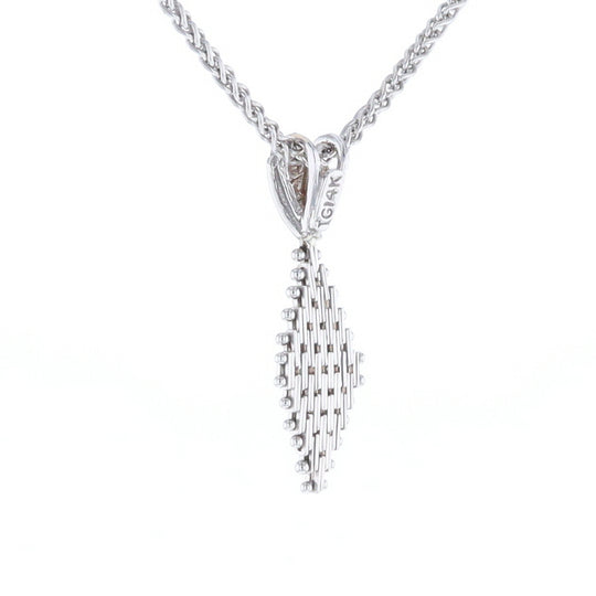 Woven White Gold Pendant