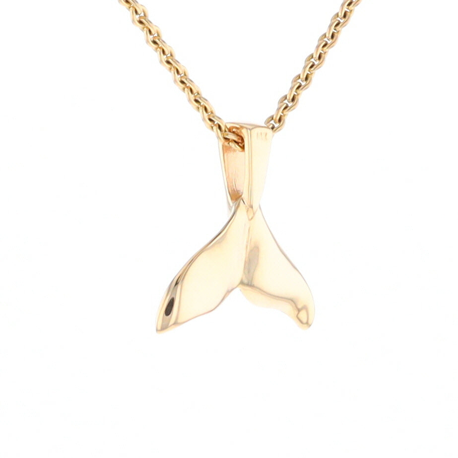 Whale Tail Necklaces Natural Nuggets Inlaid Sea Life Pendant