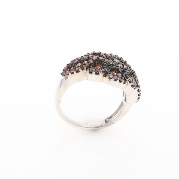 Knot Cluster Orange Diamond Ring