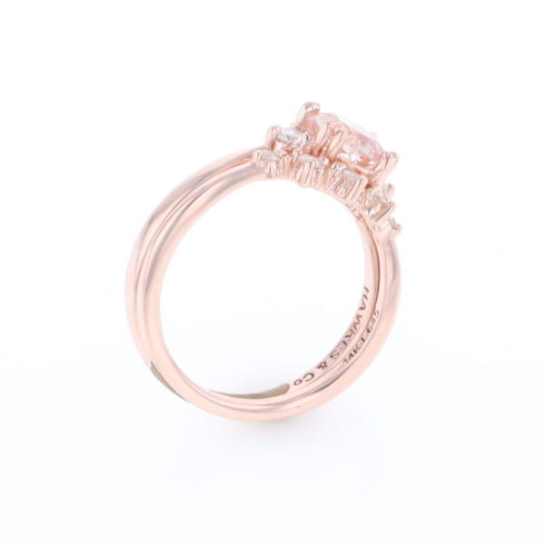 Two Ring Morganite Wedding Set